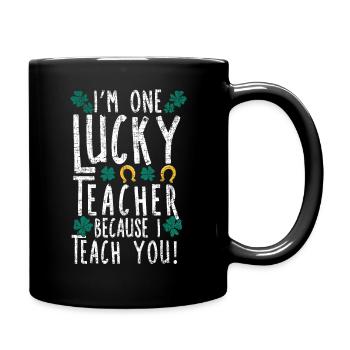 Je suis un enseignant chanceux éducateur de la Saint-Patrick - Mug uni - noir - Droite