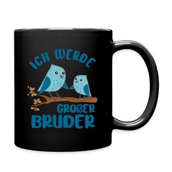 Großer Bruder Vogel - Ich werde Großer Bruder - Tasse einfarbig - Schwarz - Rechts