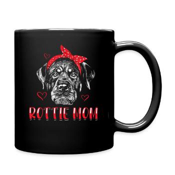 Rottweiler Rottie Maman Chien Propriétaire Chien Cadeau - Mug uni - noir - Droite