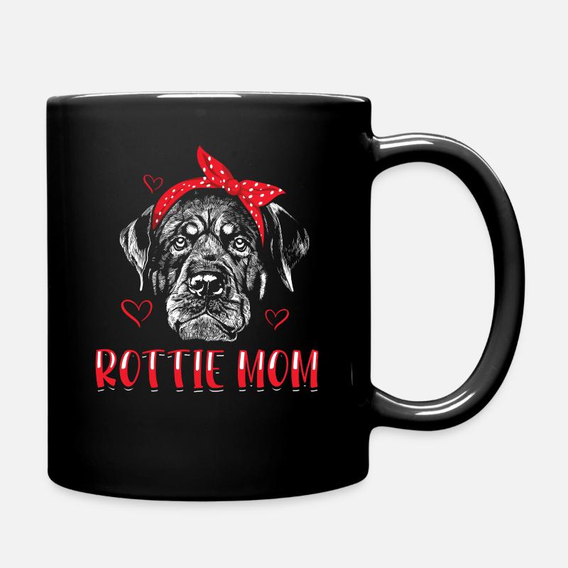 Rottweiler Rottie Mom Hundebesitzer Hund Geschenk - Tasse einfarbig - Schwarz