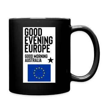 Europäischer Eurovision Song Contest - Tasse einfarbig - Schwarz - Rechts