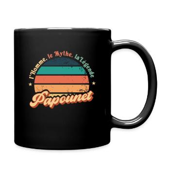 Papounet l'homme le Mythe la légende - Mug uni - noir - Droite