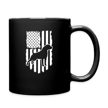 Rottweiler Hund Hunde Rottie Rotti Geschenk - Tasse einfarbig - Schwarz - Rechts
