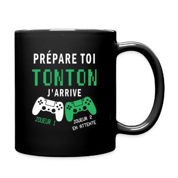 Futur Tonton Gamer Cadeau Annonce Grossesse - Mug uni - noir - Droite