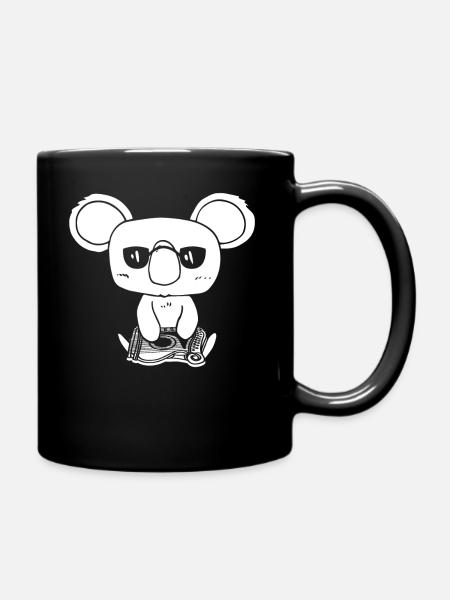 Zither Koala Zithermusik Zitherspieler - Tasse einfarbig - Schwarz
