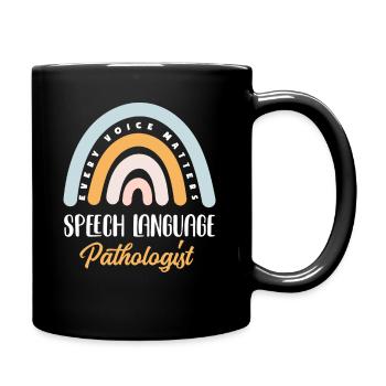 Speech therapist Speech therapy teacher Speech therapist - Full Colour Mug - black - Right