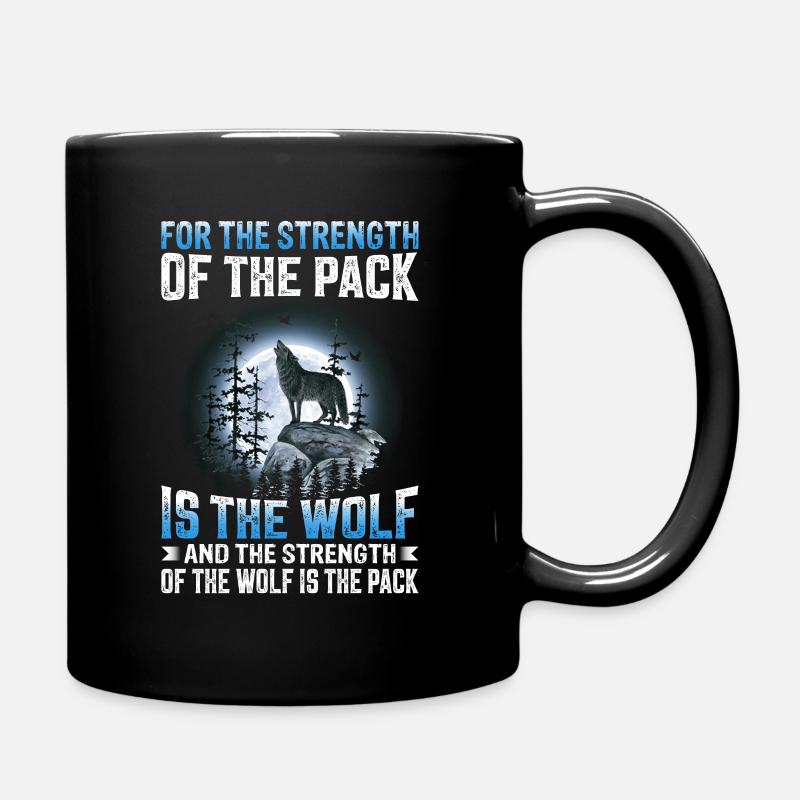 Wolfsspruch Wölfe Wolfsrudel Wolf - Tasse einfarbig - Schwarz