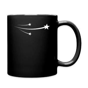 Shooting Stars White Design - Full Colour Mug - black - Right