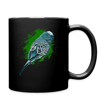 Perruche ondulée - Mug uni - noir - Droite