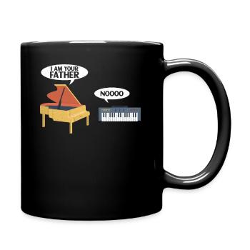 Piano Teacher Pianist Keyboard - Full Colour Mug - black - Right