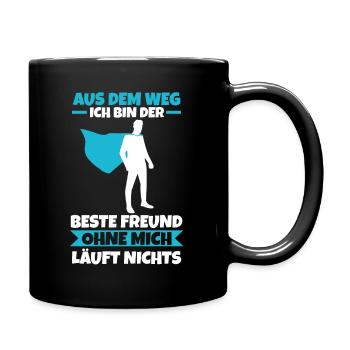 Bester Freund - Tasse einfarbig - Schwarz - Rechts