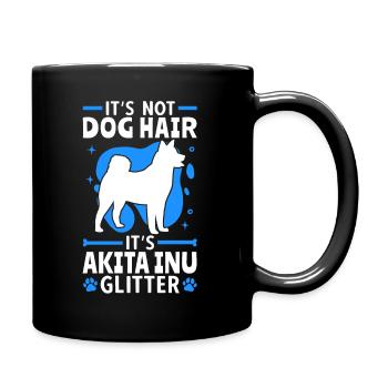 This is Akita Glitter Japanese Akita Inu - Full Colour Mug - black - Right