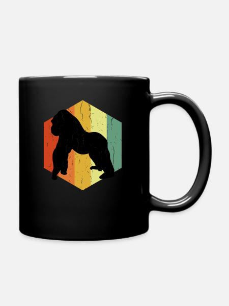 Gorille en détresse Gorille Hexagone - Mug uni - noir