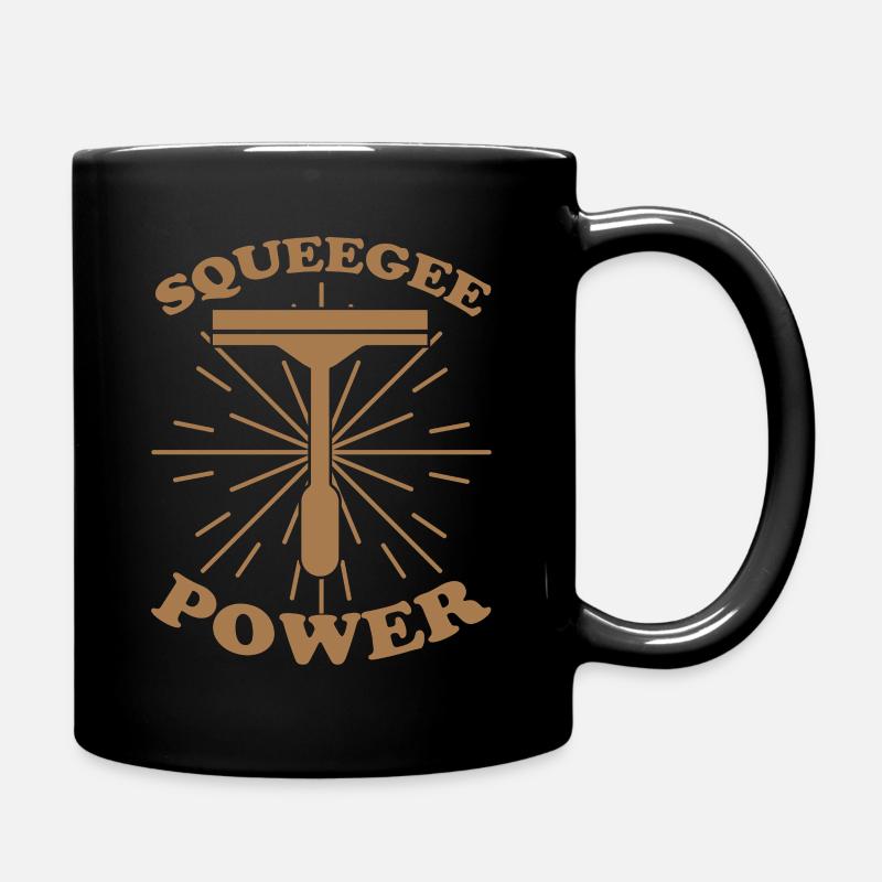 Squeegee Power - Tasse einfarbig - Schwarz