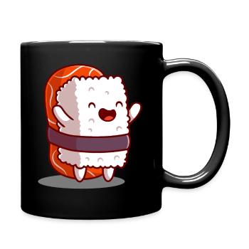 Sushi Japan Kawaii Food Maki Lover Gift - Full Colour Mug - black - Right