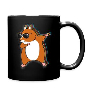 Hamster Dab - Tasse einfarbig - Schwarz - Rechts