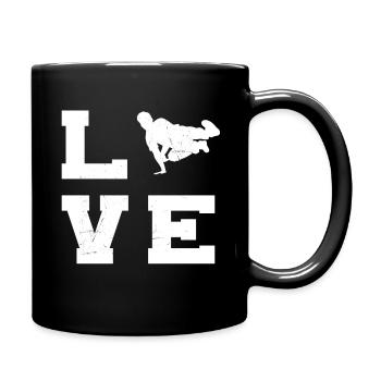 Free Running Free Runner Herren Freerunning - Tasse einfarbig - Schwarz - Rechts