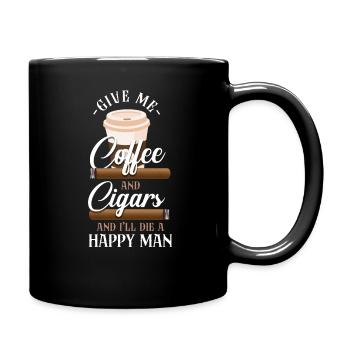 Cigar Smoking Coffee Vintage Give - Tasse einfarbig - Schwarz - Rechts
