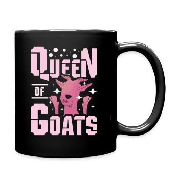 Ziegen Queen - Tasse einfarbig - Schwarz - Rechts