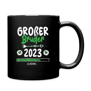 Großer Bruder 2023 - Tasse einfarbig - Schwarz - Rechts