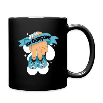 Garçon, Bébé Anonce de grossesse - Mug uni - noir - Droite