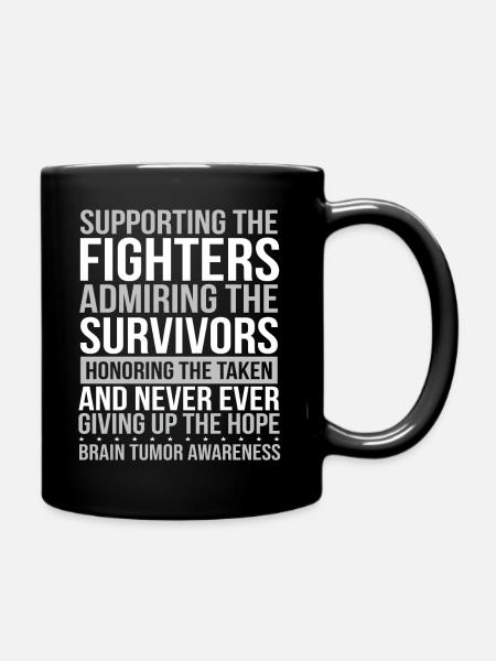 Brain Tumor Glioblastoma Survivor Cancer Ribbon - Tasse einfarbig - Schwarz