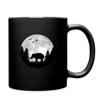 Tapir Mond - Tasse einfarbig - Schwarz - Rechts