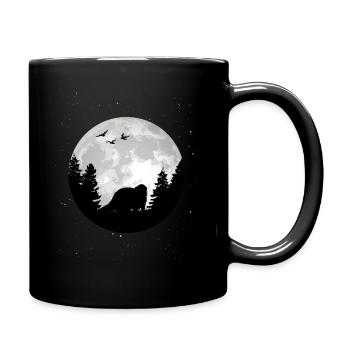 Loutre Lune Loutre de mer - Mug uni - noir - Droite