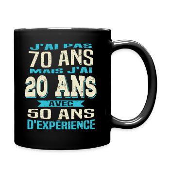 Anniversaire 70 ans - Mug uni - noir - Droite