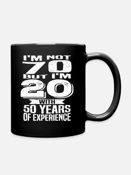birthday 70 years - Full Colour Mug - black