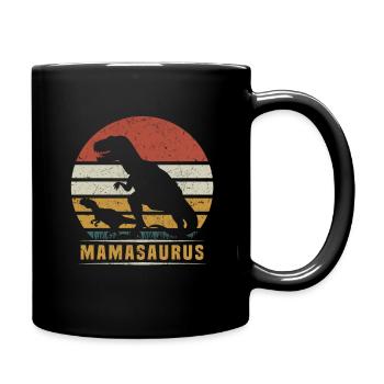 MamaSaurus Dino Mama Dinosaur Mama Dino Mama - Full Colour Mug - black - Right