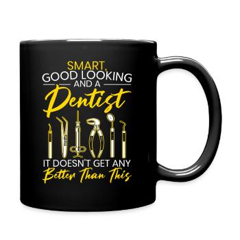 Chirurgien-dentiste dentiste intelligent et beau - Mug uni - noir - Droite
