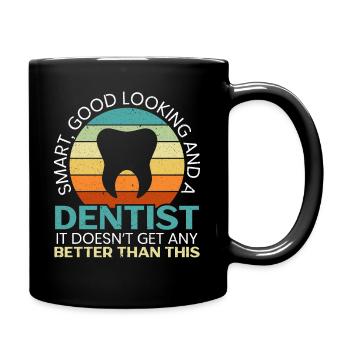 Chirurgien-dentiste dentiste intelligent et beau - Mug uni - noir - Droite