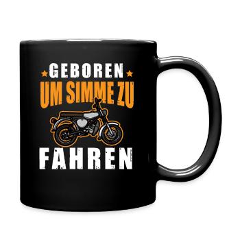 geboren um Simme zu fahren - Tasse einfarbig - Schwarz - Rechts