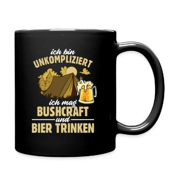 Bushcrafter Bier Bushcraft Survival - Tasse einfarbig - Schwarz - Rechts