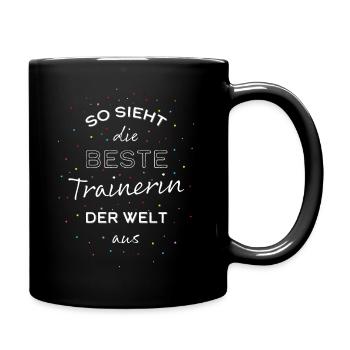 Personal Trainerin Fitnesstrainerin - Tasse einfarbig - Schwarz - Rechts