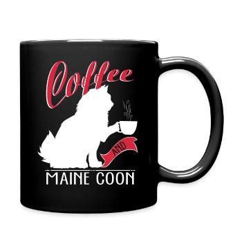 Coffee Maine Coon - Full Colour Mug - black - Right