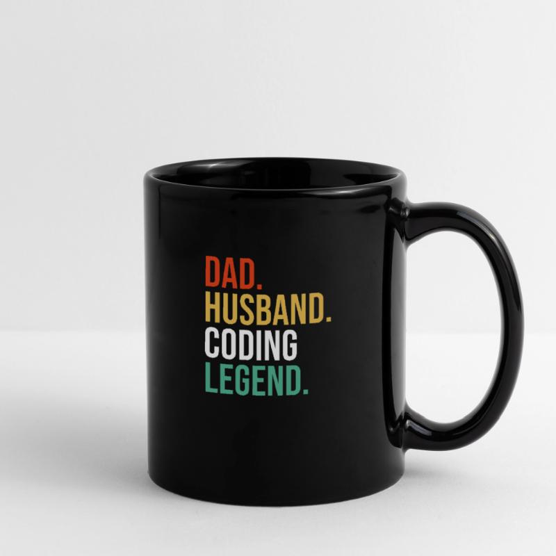Ehemann Vater Papa Coder Coding Informatiker Tasse einfarbig