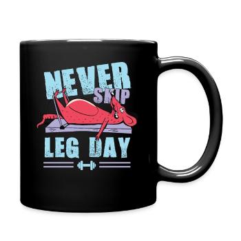 Leg Day Workout Memes - Full Colour Mug - black - Right