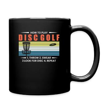 Comment jouer au Disc Golf ... Cadeau - Mug uni - noir - Droite