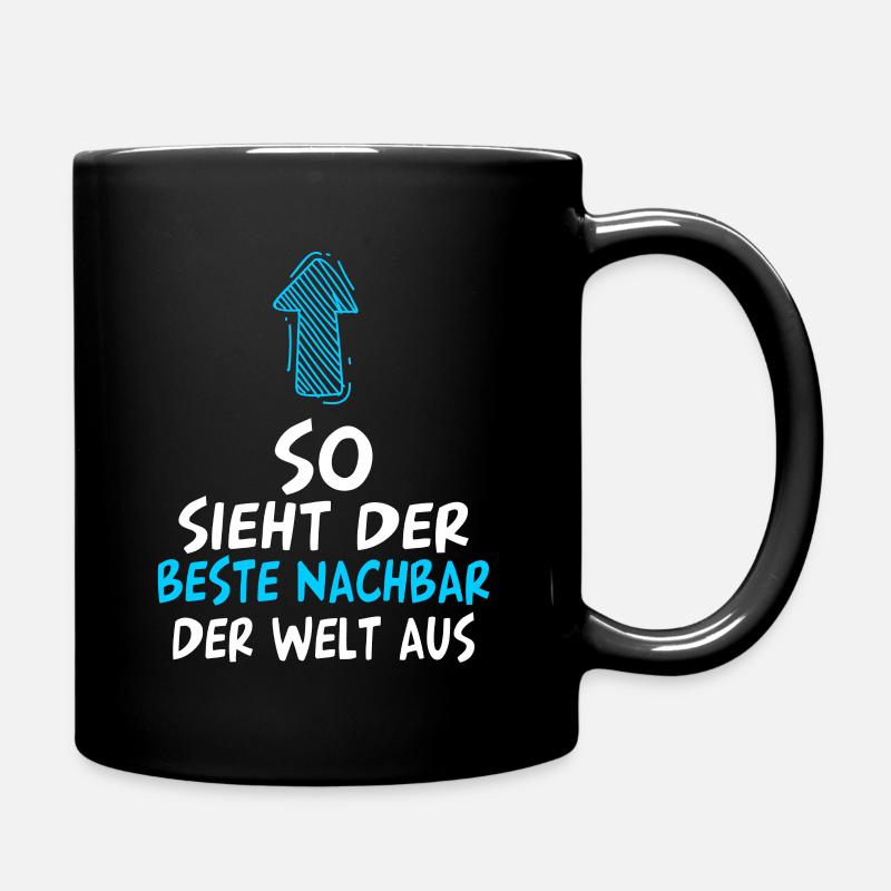Bester Nachbar - Tasse einfarbig - Schwarz