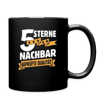Nachbar - Tasse einfarbig - Schwarz - Rechts
