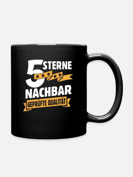 Nachbar - Tasse einfarbig - Schwarz