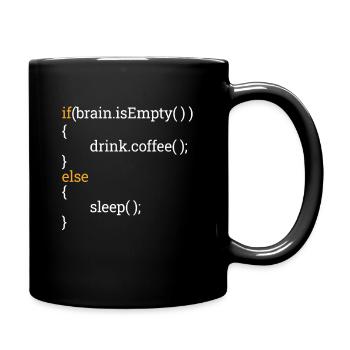 Programmierer Informatik Student Müde Kaffee C++ - Tasse einfarbig - Schwarz - Rechts