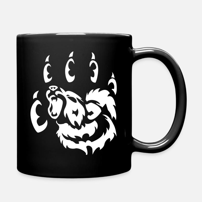 Bär Bärentatze Tatze Eisbär - Tasse einfarbig - Schwarz