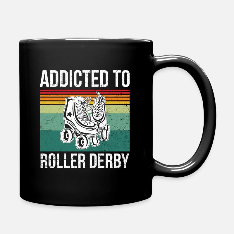 Süchtig nach Roller Derby Design für einen Roller - Tasse einfarbig - Schwarz