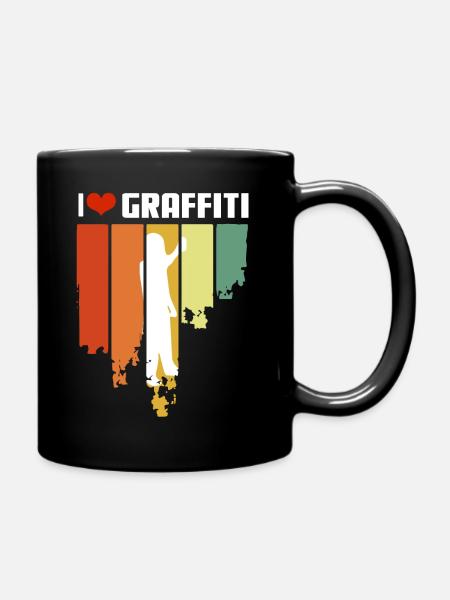 I Love Graffiti Retro Edition - Tasse einfarbig - Schwarz