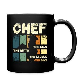Chef la légende - Mug uni - noir - Droite