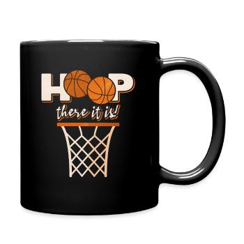 Panier de basket-ball - Mug uni - noir - Droite