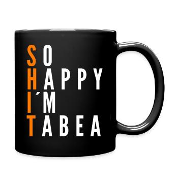 So Happy I'm Tabea Name Funny Saying - Full Colour Mug - black - Right